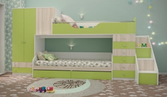 Как поставить две детские кровати в комнате