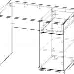 Схема сборки Письменный стол МБ 9.1 BMS