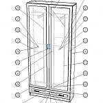 Схема сборки Распашной шкаф Крона 24 BMS
