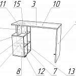 Схема сборки Стол письменный Ученик 3 BMS
