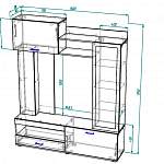 Чертеж Тумба ТВ Марта 19 мини BMS
