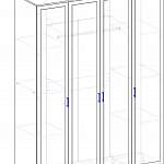 Чертеж Распашной шкаф Светлана М6 BMS