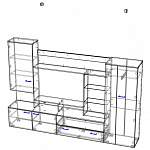 Чертеж Стенка для гостиной Феерия BMS