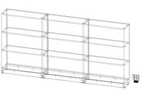 ЭСКИЗ №00000265160 Стеллаж Барни 07  (2400х1160х280)
