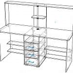 Схема сборки Письменный стол Гамп-18 BMS