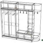 Чертеж Прихожая Теко-2 рамка купе BMS