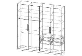 Распашной шкаф Вилета 4 (2400х2540х500) (2400х2450х500)