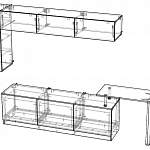 Схема сборки Стенка со столом Агава BMS
