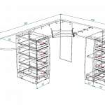 Схема сборки Угловой письменный стол для двоих Нико 88 BMS