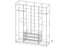 Распашной шкаф Вилета 4 с ящиками  (2000х2500х600)