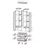 Схема сборки Распашной шкаф Винтер BMS