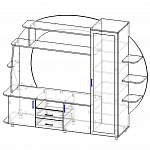 Схема сборки Стенка для гостиной Радуга Люкс BMS