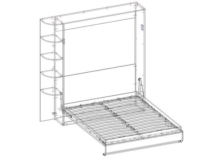 ЭСКИЗ Шкаф-кровать трансформер Ули BMS (2060х2130х400)