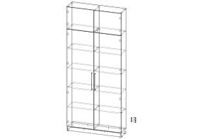 Распашной шкаф Вилета 5  (1100х2500х300)