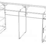 Чертеж Письменный стол Лайт-12 BMS