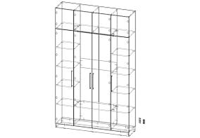Распашной шкаф Вилета 8   (1600х2600х400)