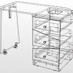 Чертеж Маникюрный стол Амина-2 BMS