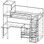 Схема сборки Детская кровать-чердак Киви К8 BMS