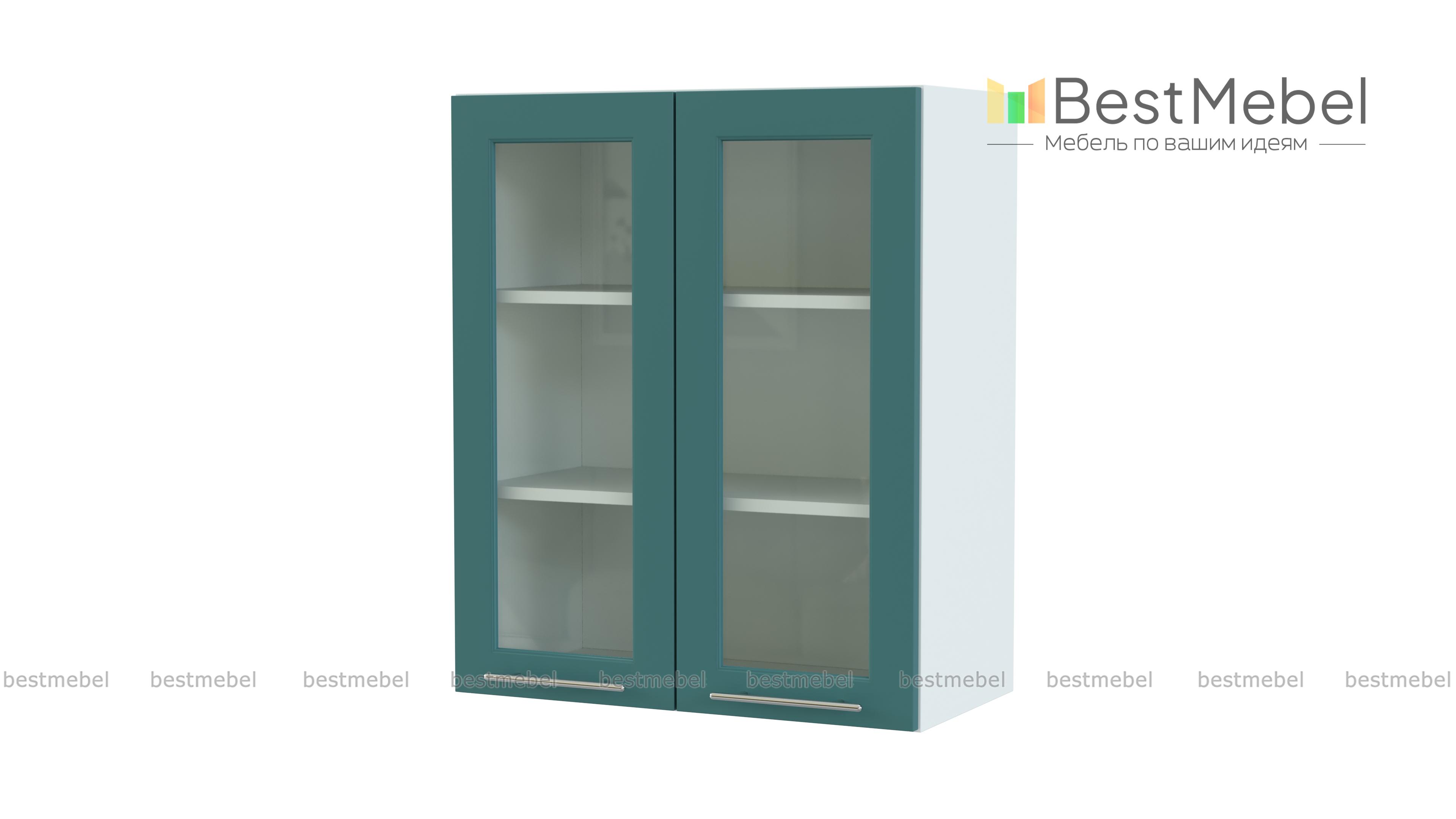 Шкаф верхний витрина двухдверная Ирен BMS - Фото