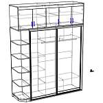 Схема сборки Шкаф-купе с антресолью Лайт 22 BMS